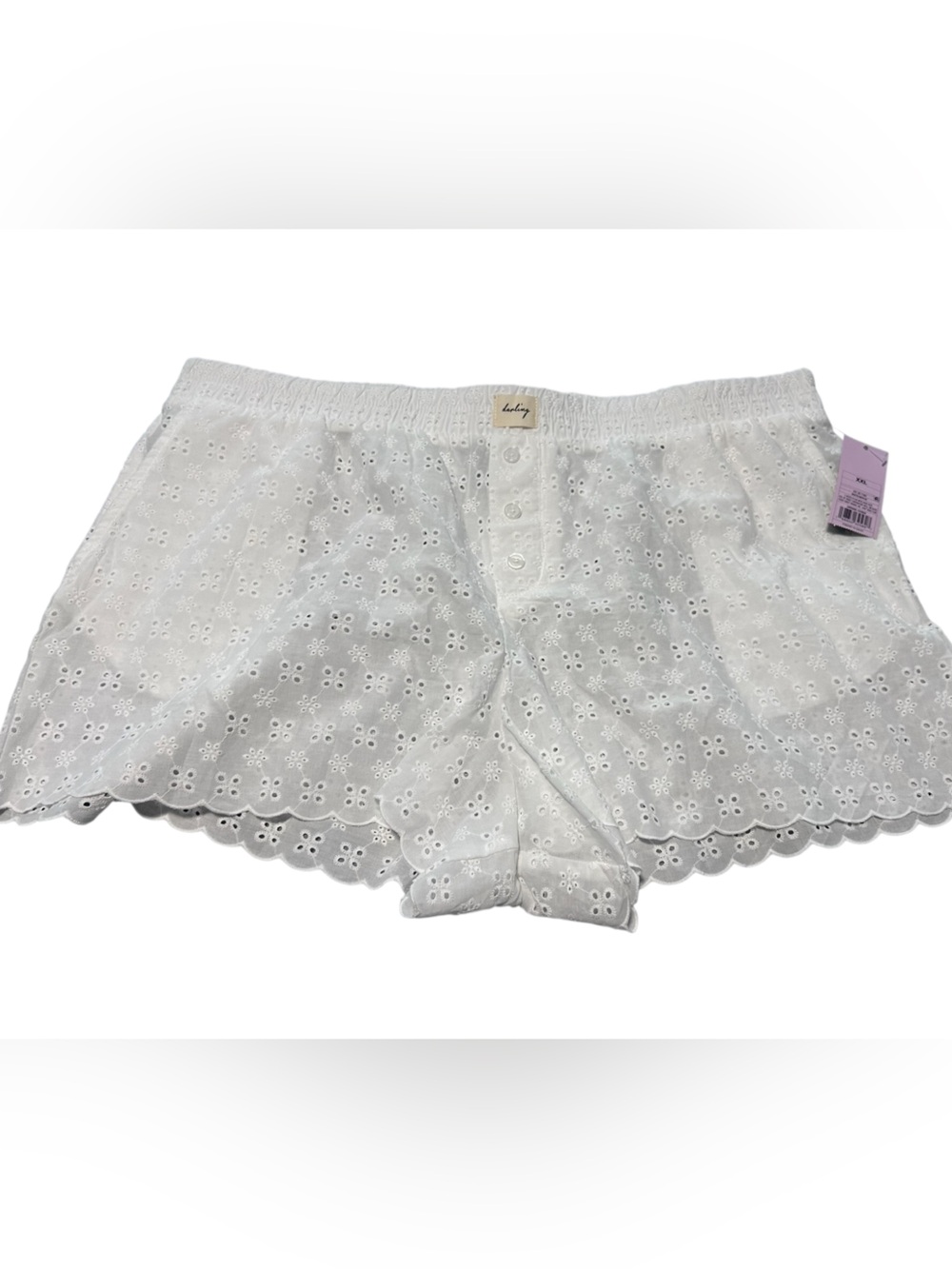 Wild Fable White Eyelet Lace Lounge Sleep Shorts Size XXL